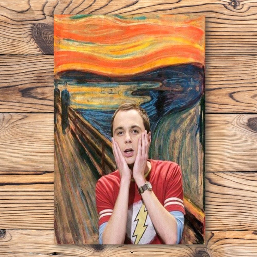 The Big Bang Theory Sheldon Cooper‎ The Scream Refrigerator Locker Fridge Magnet